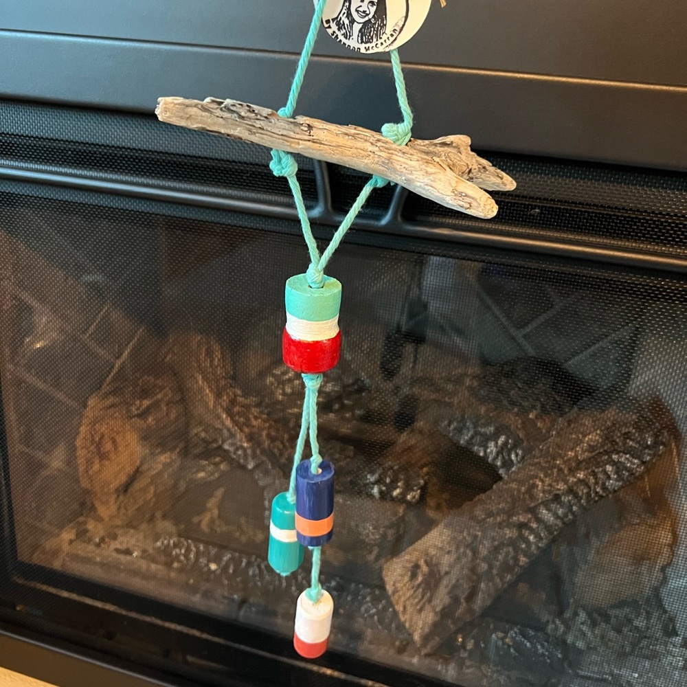 Handmade hanging driftwood piece